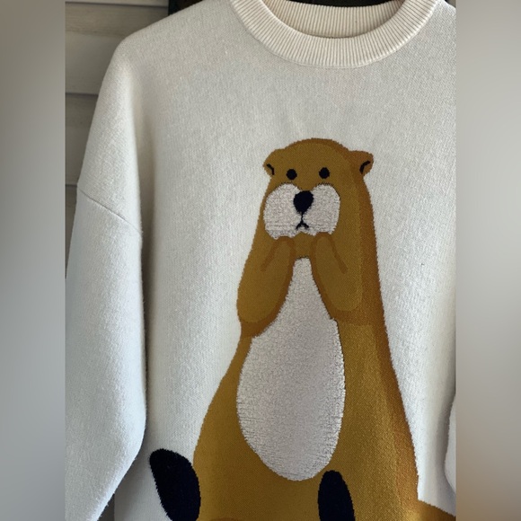 URBAN REVIVO ANIMAL EMBOSSED KNITTED Sweater - Picture 8 of 11